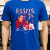 Elvis Presley Graphic Shirt Blue Shirt 1