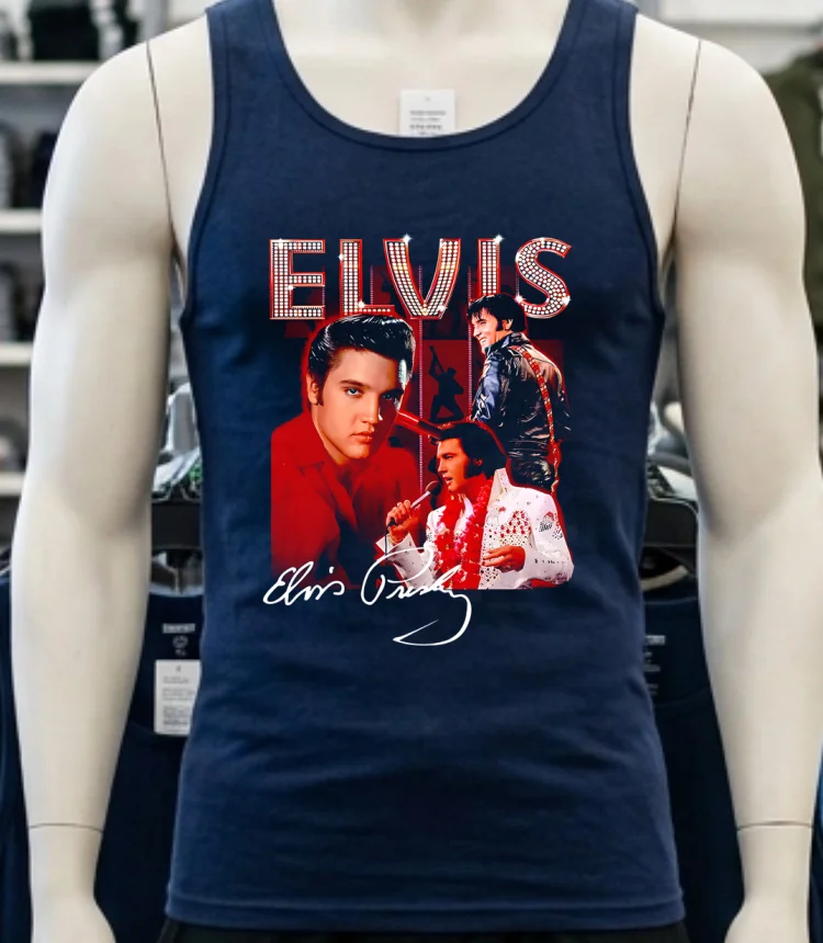 Elvis Presley Graphic Shirt Navy Shirt