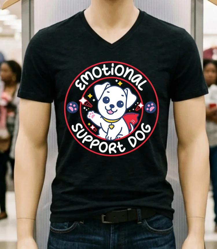 Emotional Support Dog Shirt - balck-shirt Emotional Support Dog Shirt Balck Shirt