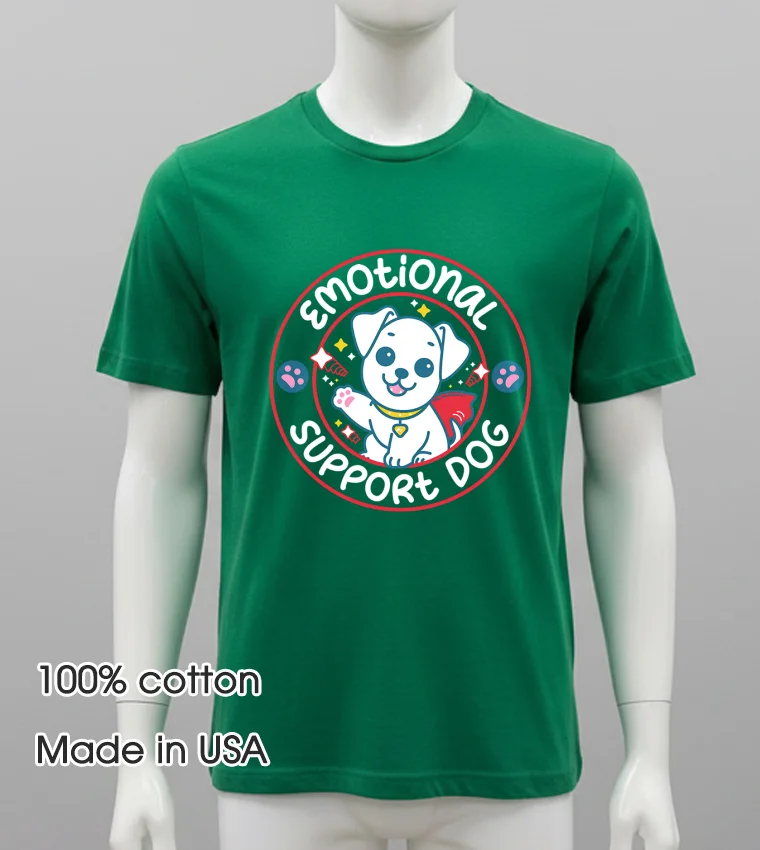 Emotional Support Dog Shirt - green-shirt Emotional Support Dog Shirt Green Shirt