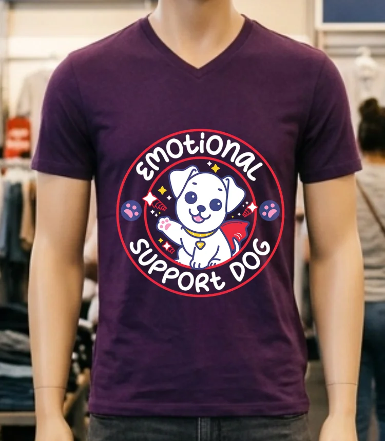 Emotional Support Dog Shirt - purple-shirt Emotional Support Dog Shirt Purple Shirt