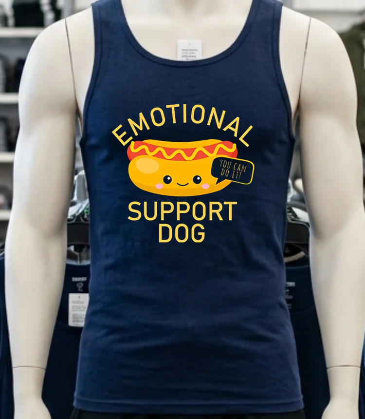 Emotional Support Dog You Can Do It Shirt - navy-shirt Emotional Support Dog You Can Do It Shirt Navy Shirt