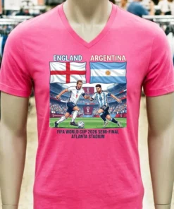 England Vs Argentina In The Fifa World Cup 2026 Semi Final At Atlanta Stadium T Shirt