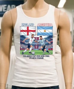 England Vs Argentina In The Fifa World Cup 2026 Semi Final At Atlanta Stadium T Shirt