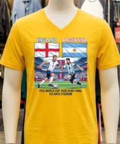 England Vs Argentina In The Fifa World Cup 2026 Semi Final At Atlanta Stadium T Shirt