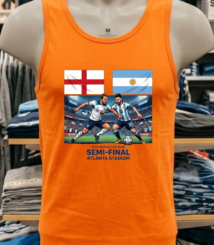 England Vs Argentina In The Fifa World Cup 2026 T Shirt - orange-shirt England Vs Argentina In The Fifa World Cup 2026 T Shirt Orange Shirt