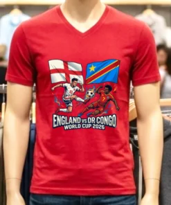 England Vs Democratic Republic Of Congo World Cup 2026 In Atlanta (Mercedes Benz Stadium) T Shirt