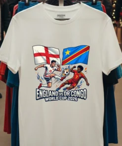 England Vs Democratic Republic Of Congo World Cup 2026 In Atlanta (Mercedes Benz Stadium) T Shirt