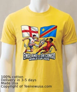 England Vs Democratic Republic Of Congo World Cup 2026 In Atlanta (Mercedes Benz Stadium) T Shirt