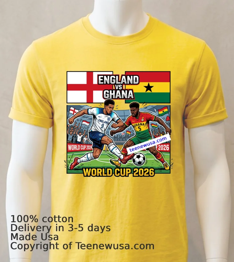 England Vs Ghana World Cup 2026 T Shirt - yellow-t-shirt England Vs Ghana World Cup 2026 T Shirt Yellow T Shirt
