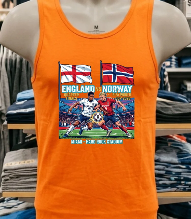 England Vs Norway In The Quarter Finals Of The World Cup 2026 T Shirt Orange Shirt 1