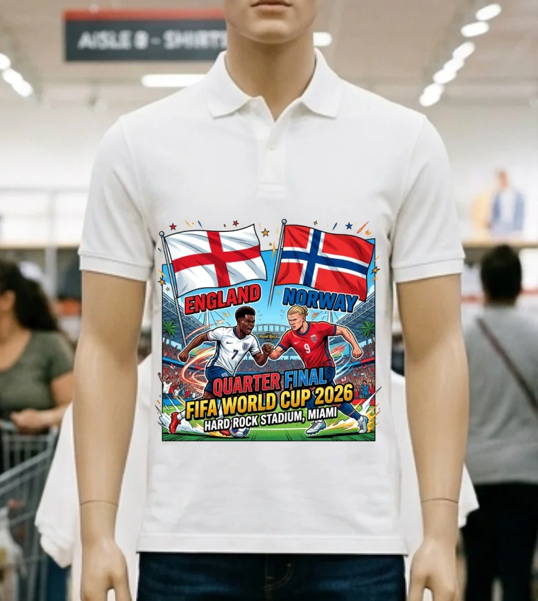England Vs Norway In World Cup 2026 T Shirt - white-t-shirt England Vs Norway In World Cup 2026 T Shirt White T Shirt 2
