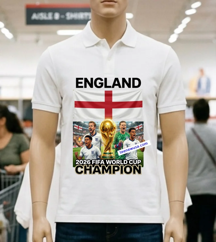 England World Cup 2026 Fan T Shirt - white-t-shirt England World Cup 2026 Fan T Shirt White T Shirt 1