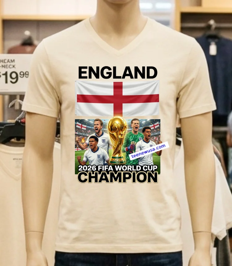 England World Cup 2026 Fan T Shirt - white-t-shirt England World Cup 2026 Fan T Shirt White T Shirt 2
