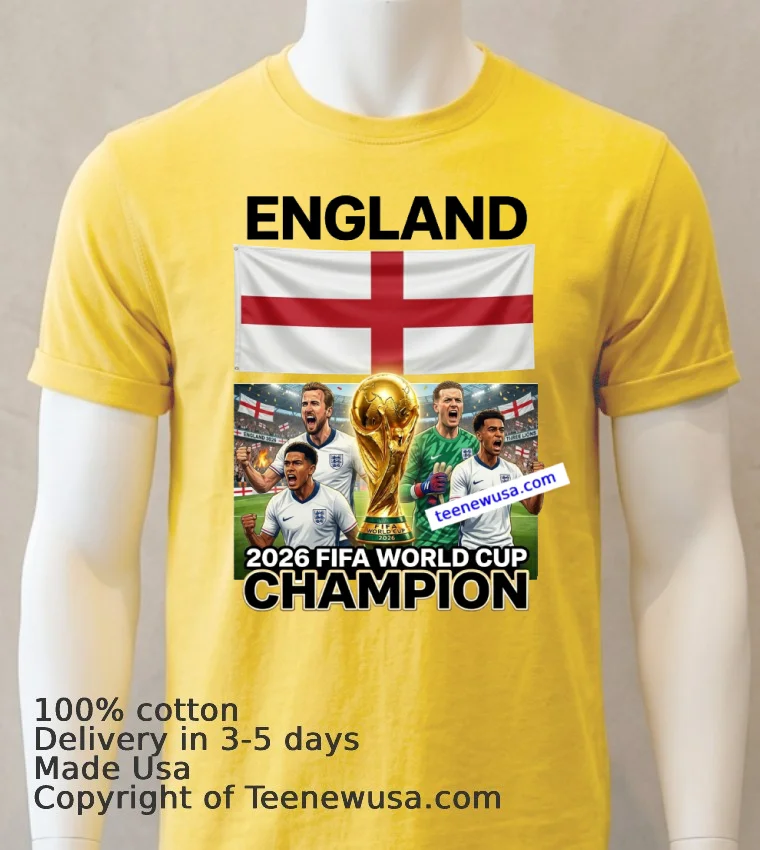 England World Cup 2026 Fan T Shirt - yellow-t-shirt England World Cup 2026 Fan T Shirt Yellow T Shirt