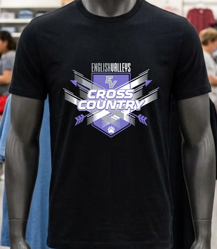 English Valleys Cross Country Logo Shirt Balck Shirt 2