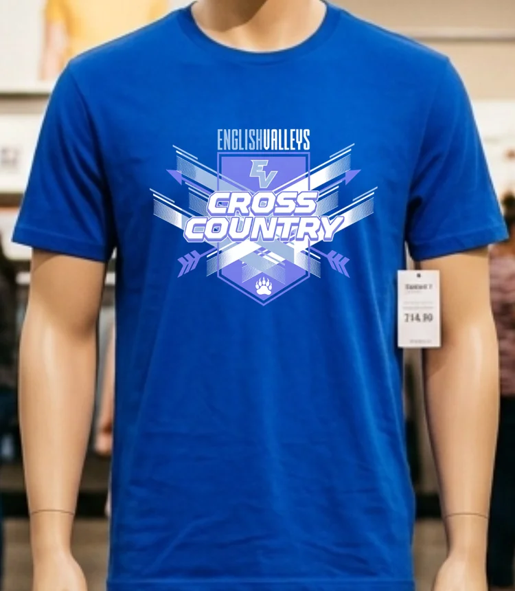 English Valleys Cross Country Logo Shirt - blue-shirt English Valleys Cross Country Logo Shirt Blue Shirt 1