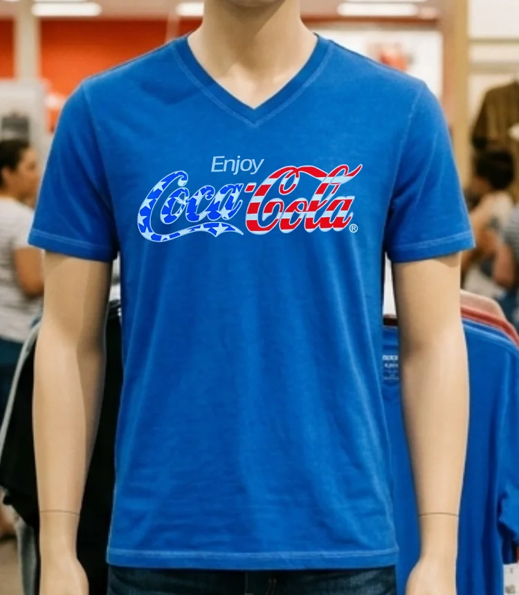 Enjoy Coca Cola Shirt Blue Shirt