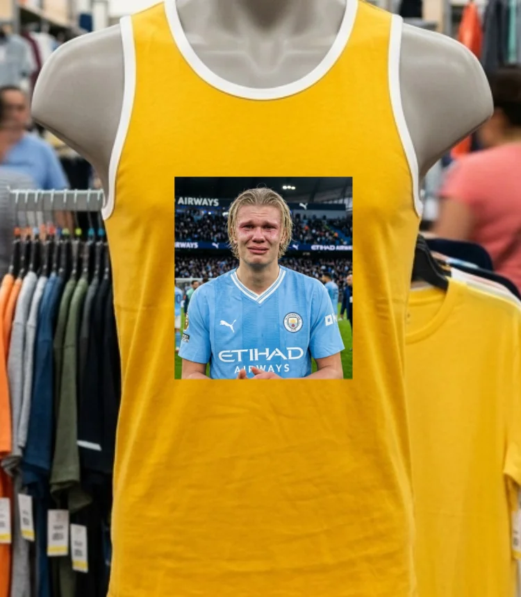 Erling Haaland Crying Meme T Shirt - yellow-t-shirt Erling Haaland Crying Meme T Shirt Yellow T Shirt