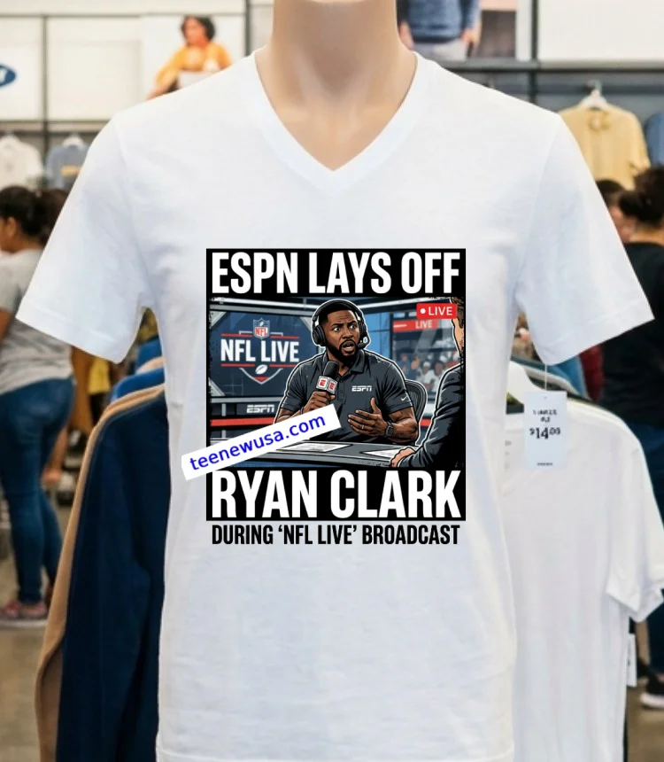 Espn Lays Off Analyst Ryan Clark During Broadcast Of Nfl Live T Shirt White T Shirt 1