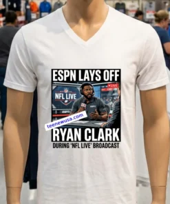 Espn Lays Off Analyst Ryan Clark During Broadcast Of Nfl Live T Shirt