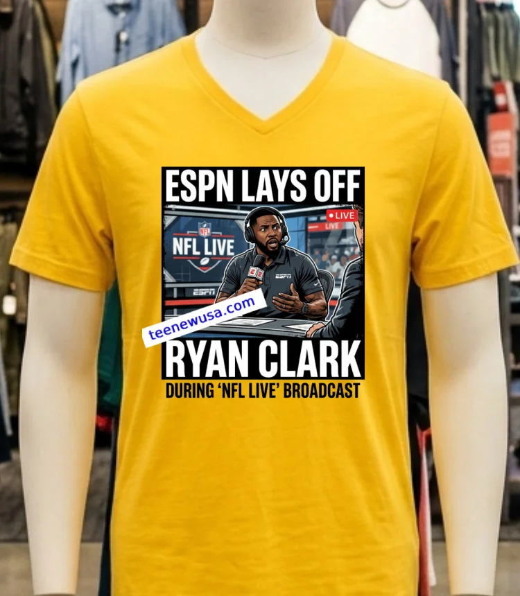 Espn Lays Off Analyst Ryan Clark During Broadcast Of Nfl Live T Shirt Yellow T Shirt