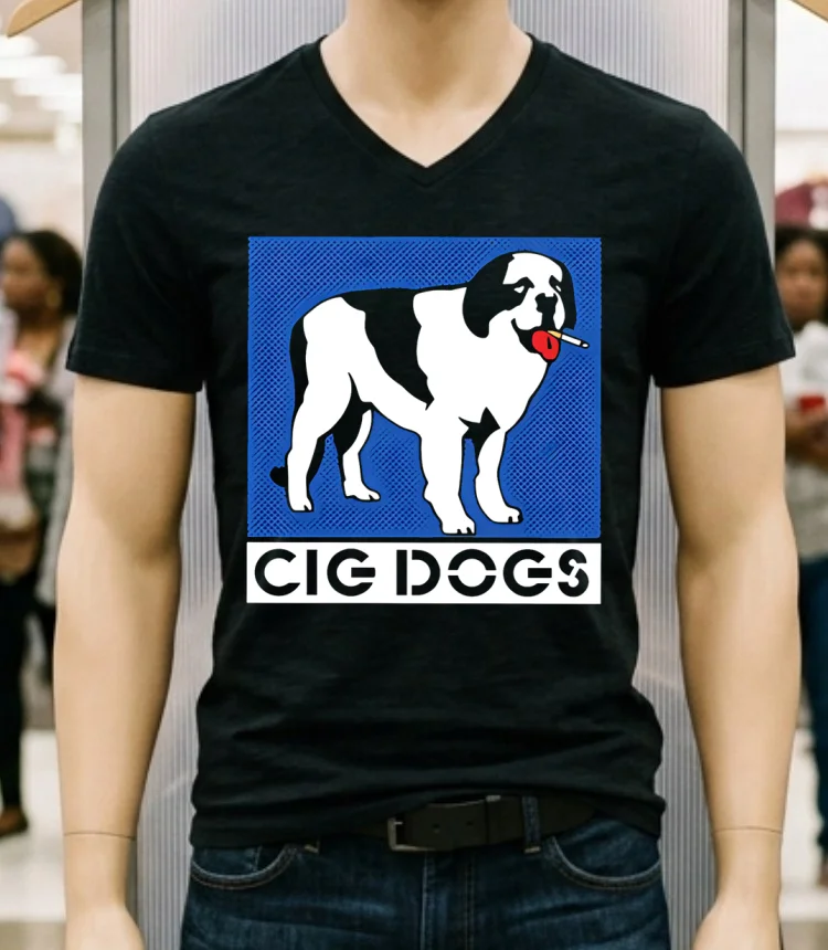 Fake Handshake Cig Dogs Shirt - balck-shirt Fake Handshake Cig Dogs Shirt Balck Shirt