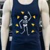 Fdt Slightly Subtle Halloween Skeleton Shirt Navy Shirt