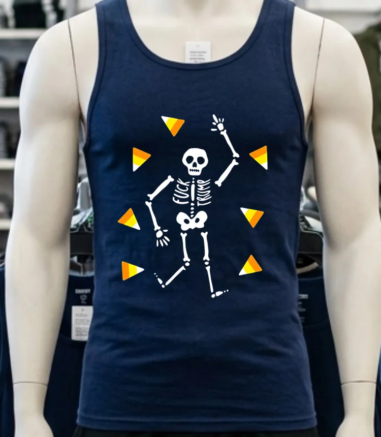 Fdt Slightly Subtle Halloween Skeleton Shirt - navy-shirt Fdt Slightly Subtle Halloween Skeleton Shirt Navy Shirt