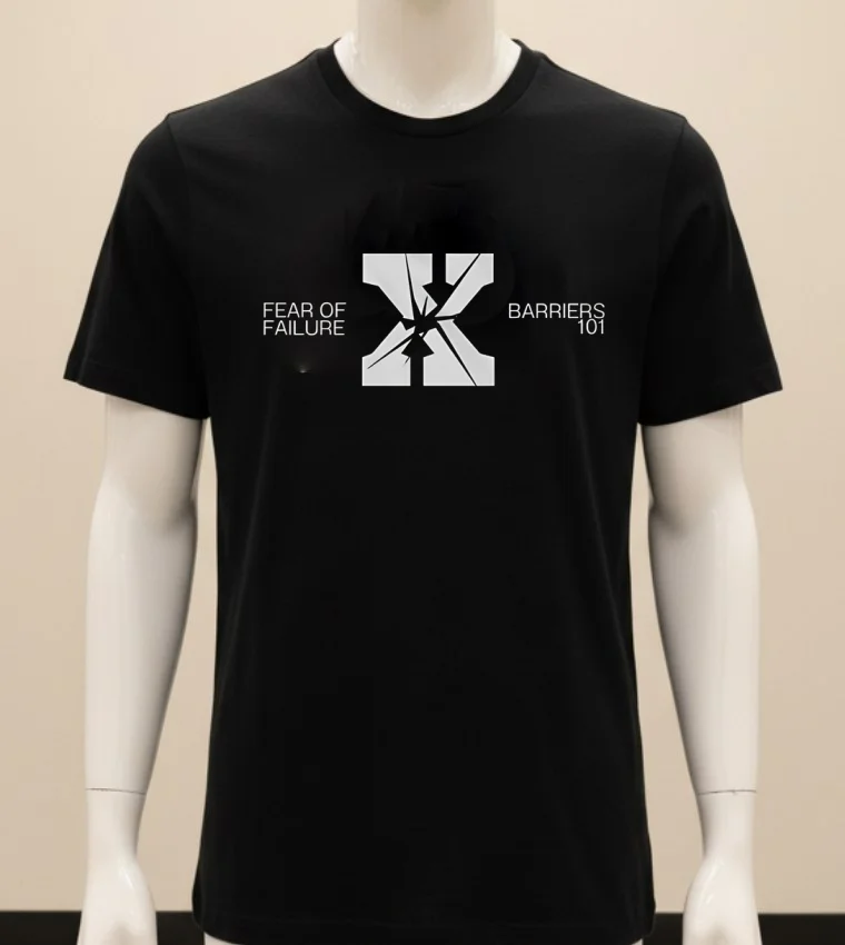 Fear Of Failure Cancels Barriers 101 Logo Shirt - balck-shirt Fear Of Failure Cancels Barriers 101 Logo Shirt Balck Shirt