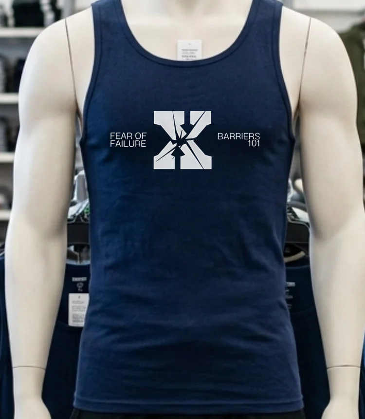 Fear Of Failure Cancels Barriers 101 Logo Shirt Navy Shirt 1