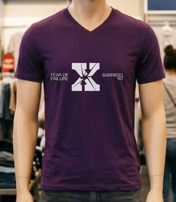Fear Of Failure Cancels Barriers 101 Logo Shirt - purple-shirt Fear Of Failure Cancels Barriers 101 Logo Shirt Purple Shirt