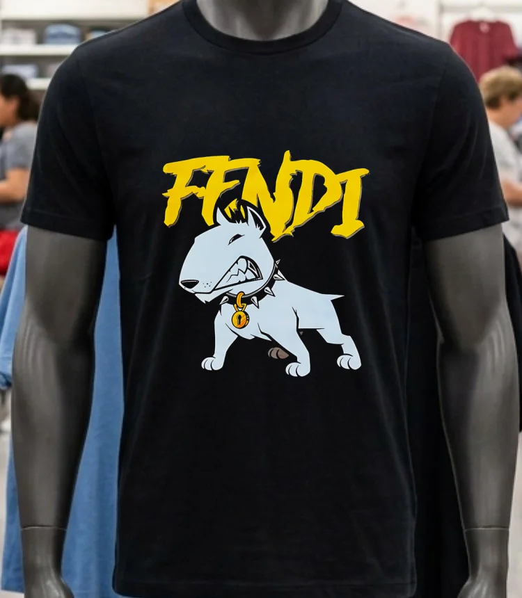Fendi Angry Dog Shirt - balck-shirt Fendi Angry Dog Shirt Balck Shirt 1