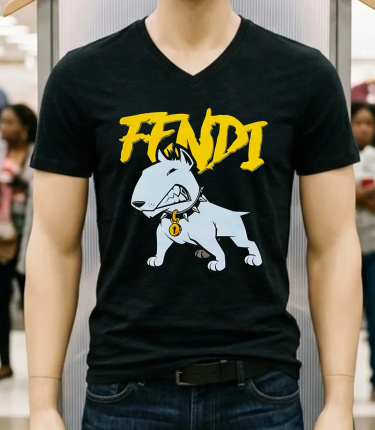 Fendi Angry Dog Shirt - balck-shirt Fendi Angry Dog Shirt Balck Shirt