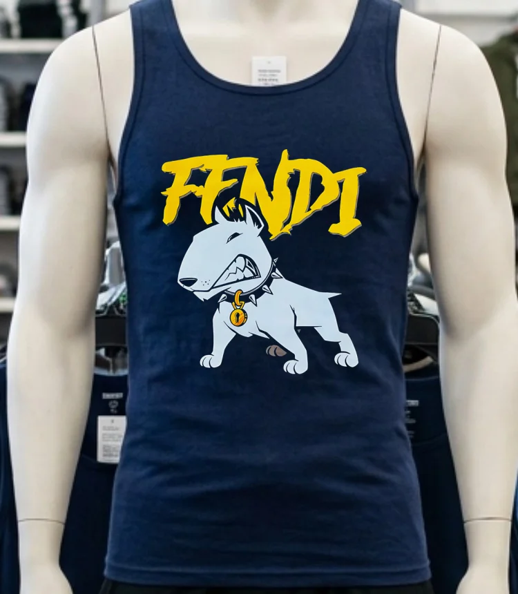 Fendi Angry Dog Shirt - navy-shirt Fendi Angry Dog Shirt Navy Shirt
