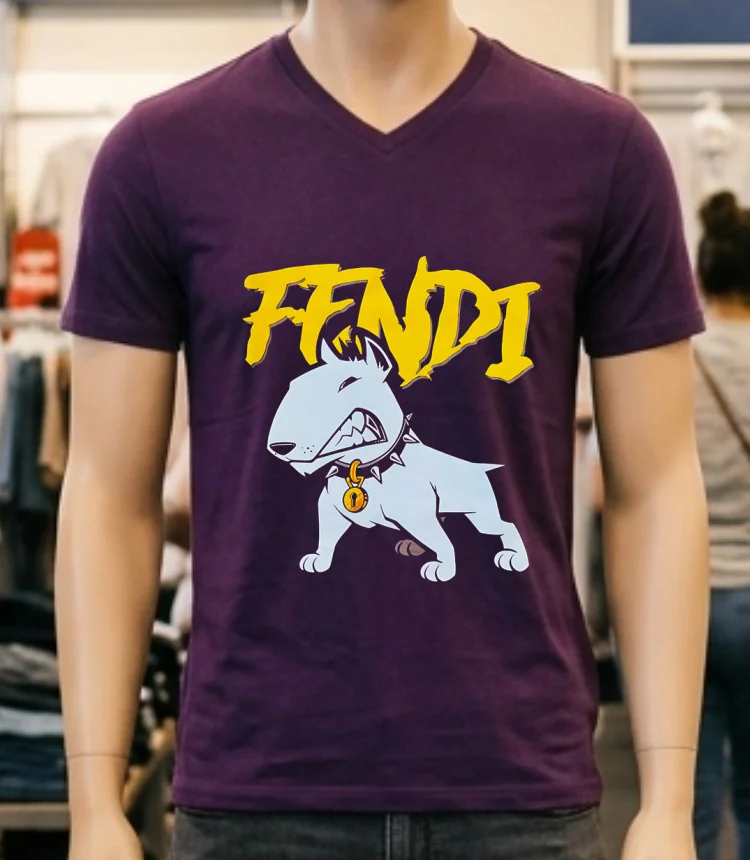 Fendi Angry Dog Shirt - purple-shirt Fendi Angry Dog Shirt Purple Shirt