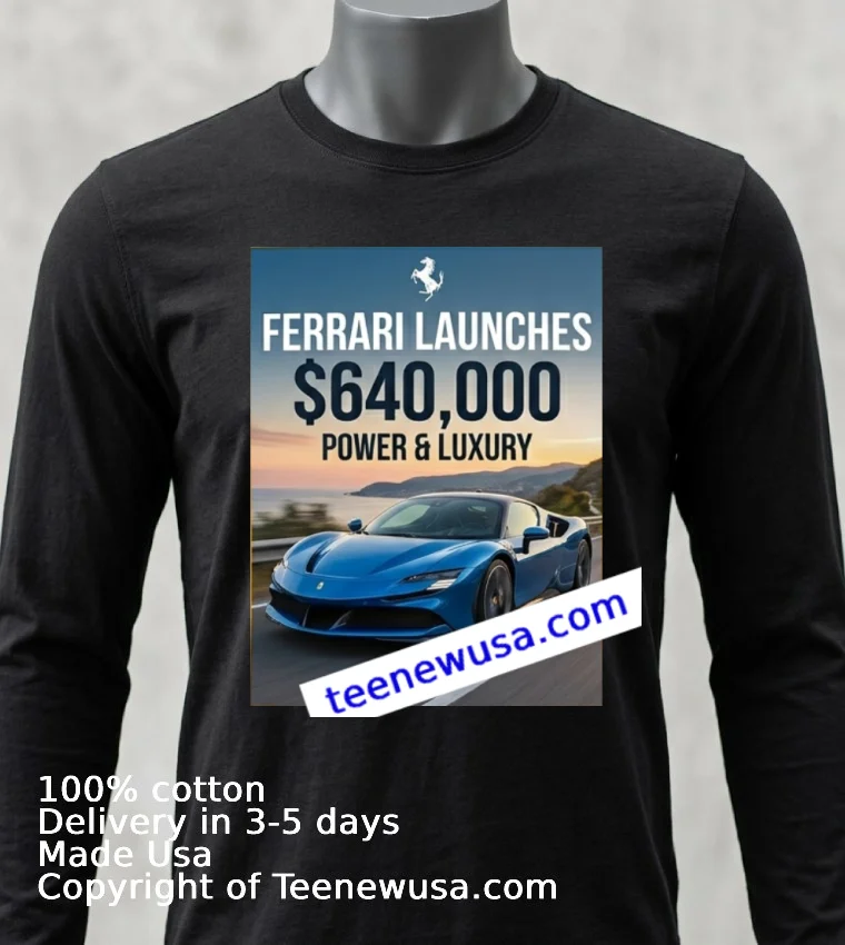 Ferrari Launches 2026 T Shirt Balck Shirt