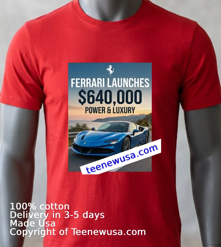 Ferrari Launches 2026 T Shirt Red Shirt