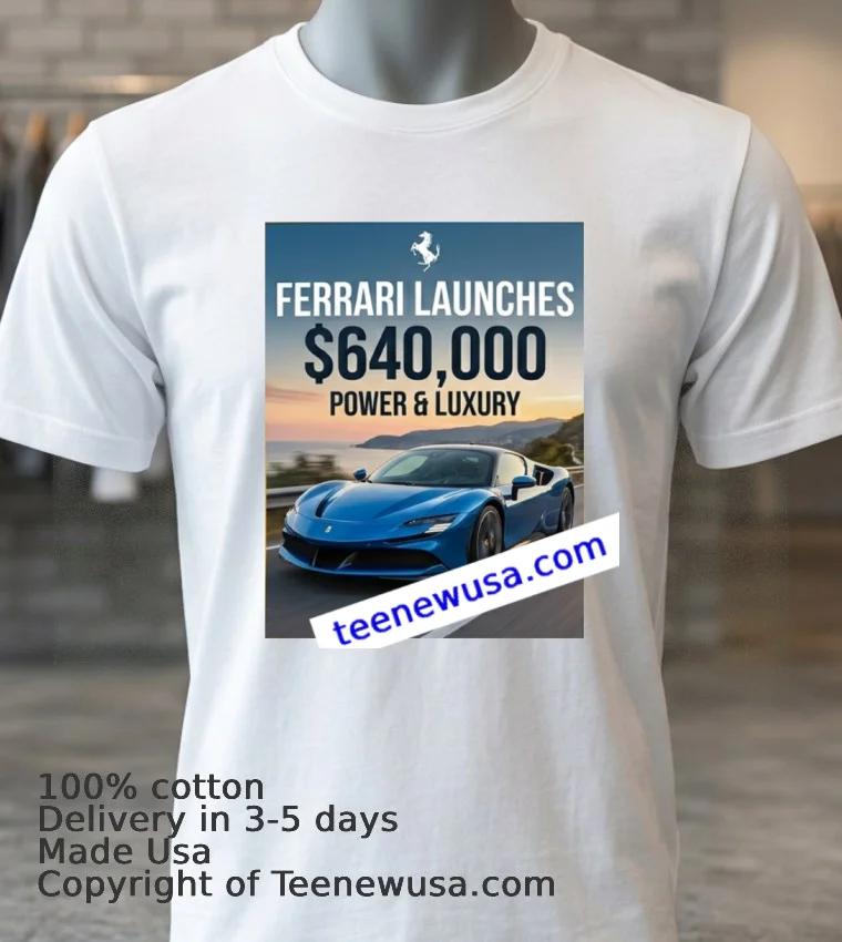 Ferrari Launches 2026 T Shirt - white-t-shirt 3 Ferrari Launches 2026 T Shirt White T Shirt 3