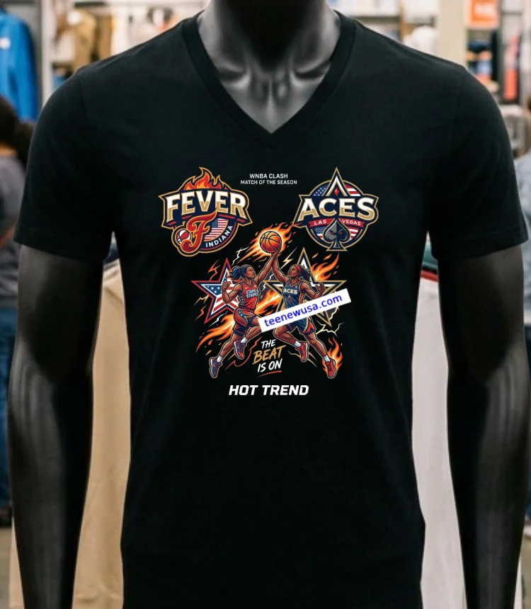 Fever Beat Aces Sport Wnba In Las Vegas - balck-shirt Fever Beat Aces Sport Wnba In Las Vegas Balck Shirt 1