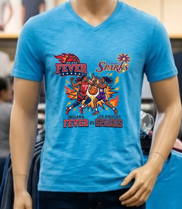 Fever Vs Sparks Wnba Sport T Shirt - blue-shirt Fever Vs Sparks Wnba Sport T Shirt Blue Shirt
