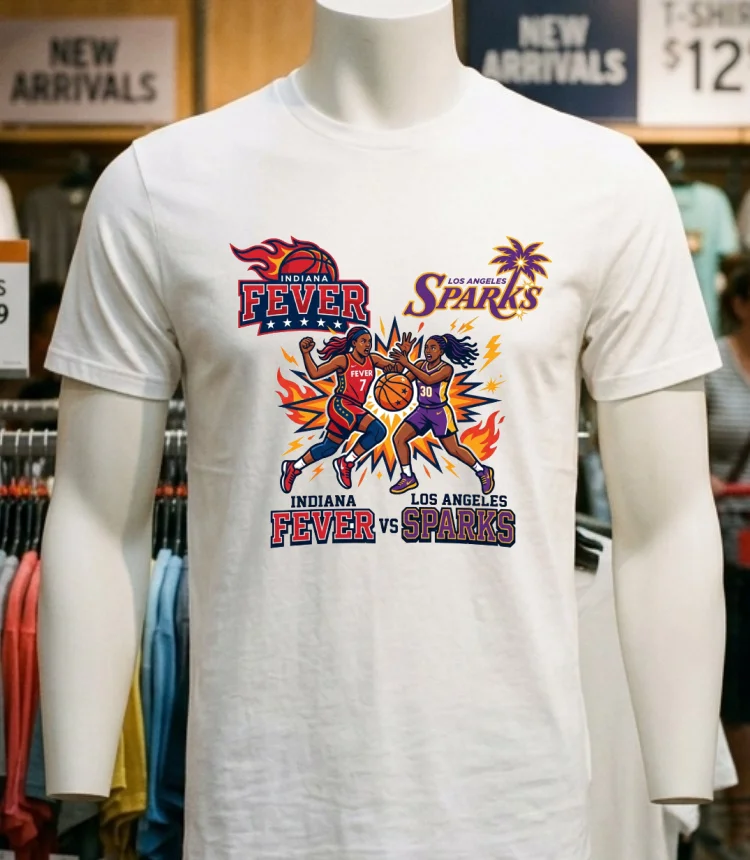 Fever Vs Sparks Wnba Sport T Shirt White T Shirt 2