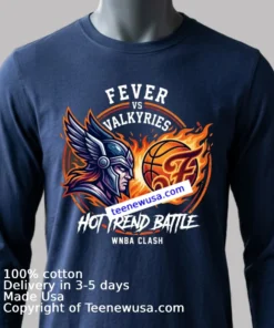 Fever Vs Valkyries Limited Edition Sports T Shirt Navy Shirt