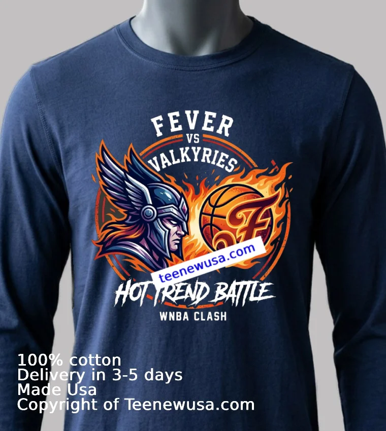 Fever Vs Valkyries Limited Edition Sports T Shirt - navy-shirt Fever Vs Valkyries Limited Edition Sports T Shirt Navy Shirt