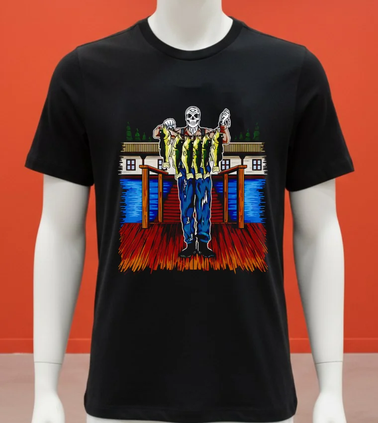 Fish For Dinner Skeleton Shirt Balck Shirt 1