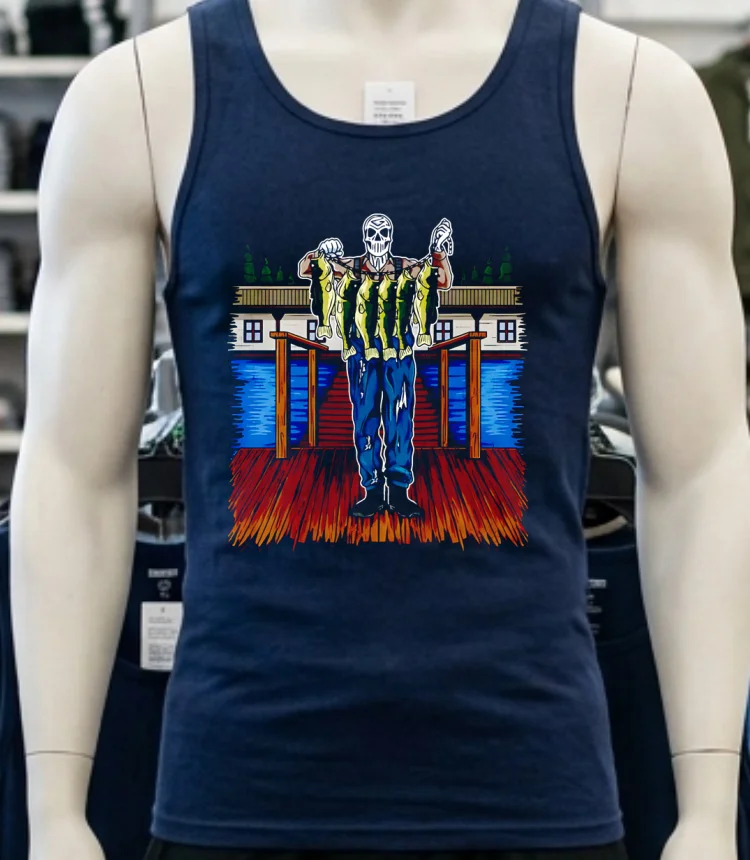 Fish For Dinner Skeleton Shirt Navy Shirt 1