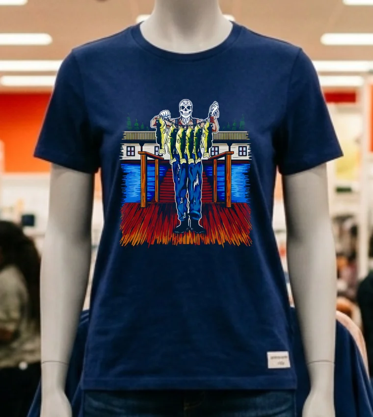 Fish For Dinner Skeleton Shirt - navy-shirt Fish For Dinner Skeleton Shirt Navy Shirt