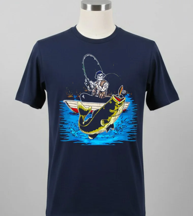 Fish On Skeleton Shirt - balck-shirt Fish On Skeleton Shirt Balck Shirt 2