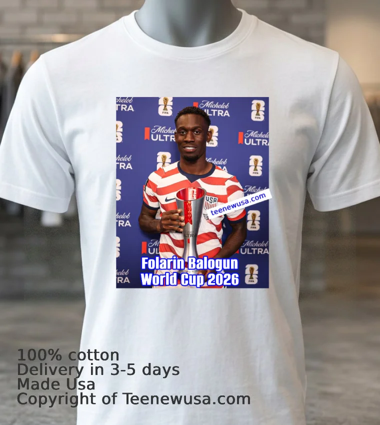 Folarin Balogun, The American Hero, In His World Cup 2026 Debut T Shirt - white-t-shirt 3 Folarin Balogun The American Hero In His World Cup 2026 Debut T Shirt White T Shirt 3