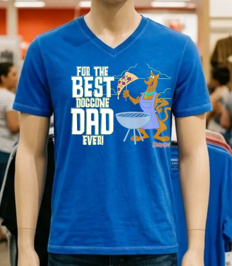 For The Best Doggone Dad Ever Scooby Doo Shirt - blue-shirt For The Best Doggone Dad Ever Scooby Doo Shirt Blue Shirt